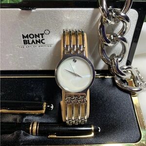 Twins to Movado Bold Mother of Pearl Dail Watch, NWT